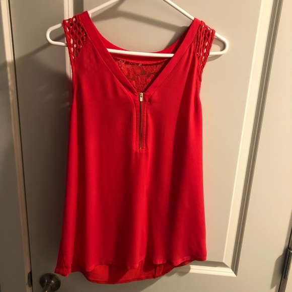 Express tank top | red with gold detail - Picture 1 of 5
